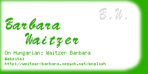 barbara waitzer business card